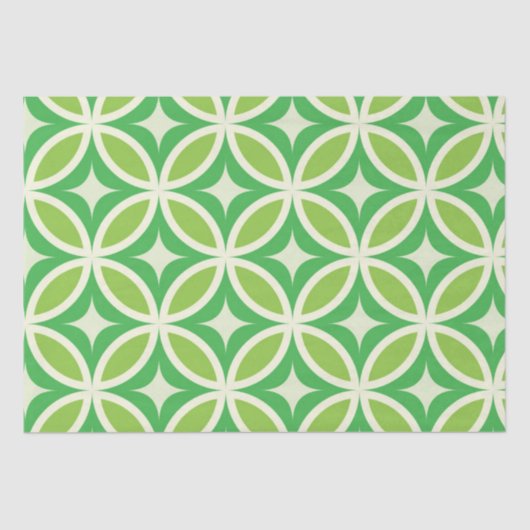 Midden-eeuwse moderne sterrenbeelden cirkels groen tissuepapier (Voorkant)