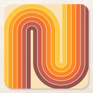 Midden-eeuwse moderne stijl kartonnen onderzetters