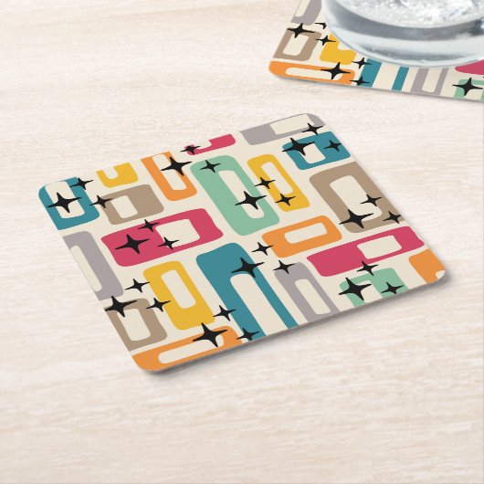 Midden-eeuwse moderne stijl kartonnen onderzetters (Schuin)