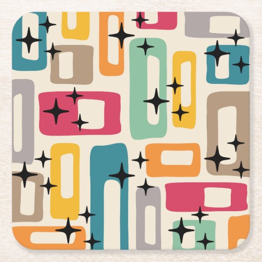 Midden-eeuwse moderne stijl kartonnen onderzetters (Voorkant)