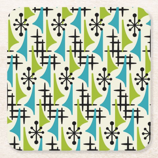 Midden-eeuwse moderne stijl kartonnen onderzetters (Voorkant)