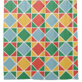 Midden-eeuwse moderne stijl kleurig patroon geel douchegordijn (Voorkant)