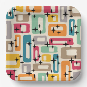 Midden-eeuwse moderne stijl papieren bordje