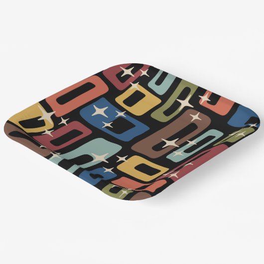 Midden-eeuwse moderne stijl papieren bordje (Gebogen)