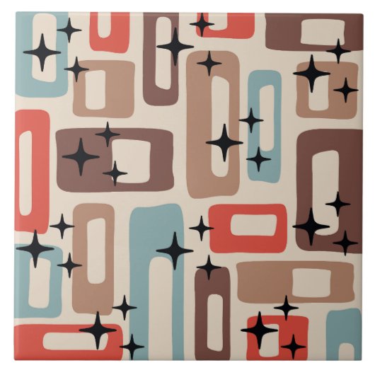 Midden-eeuwse moderne stijl tegeltje (Voorkant)