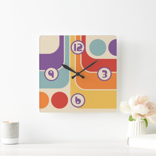 Midden-eeuwse moderne stijl vierkante klok (Huis)