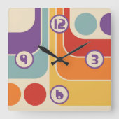 Midden-eeuwse moderne stijl vierkante klok (Voorkant)