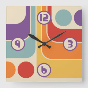 Midden-eeuwse moderne stijl vierkante klok