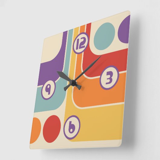 Midden-eeuwse moderne stijl vierkante klok (Hoek)