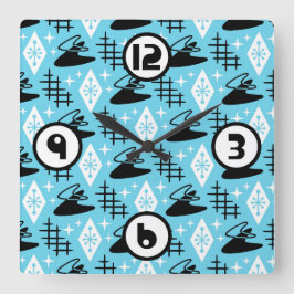 Midden-eeuwse moderne stijl vierkante klok