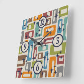 Midden-eeuwse moderne stijl vierkante klok (Hoek)