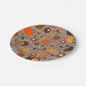 Midden-eeuwse moderne Stippen Patroon Bruin Sinaas Papieren Bordje (Gekanteld)