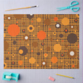 Midden-eeuwse moderne Stippen Patroon Bruin Sinaas Tissuepapier (Craft)