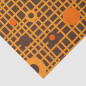 Midden-eeuwse moderne Stippen Patroon Bruin Sinaas Tissuepapier (Detail)