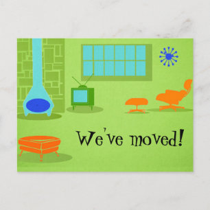 Midden-eeuwse Moderne Verandering van het Briefkaa Aankondigingskaart