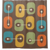 Midden-eeuwse moderne vierkante kubussen douchegordijn (Voorkant)