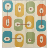 Midden-eeuwse moderne vierkante kubussen douchegordijn (Voorkant)