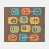 Midden-eeuwse moderne vierkante kubussen fleece deken (Voorkant (Horizontaal))