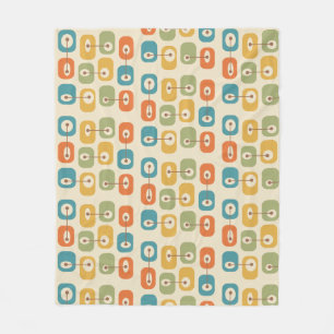 Midden-eeuwse moderne vierkante kubussen fleece deken