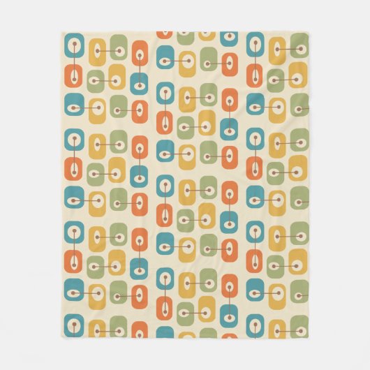 Midden-eeuwse moderne vierkante kubussen fleece deken (Voorkant)