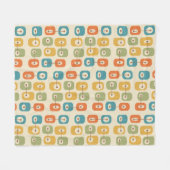 Midden-eeuwse moderne vierkante kubussen fleece deken (Voorkant (Horizontaal))