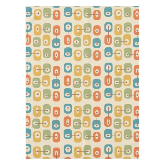 Midden-eeuwse moderne vierkante kubussen tafelkleed (Voorkant)