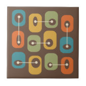 Midden-eeuwse moderne vierkante kubussen tegeltje (Voorkant)