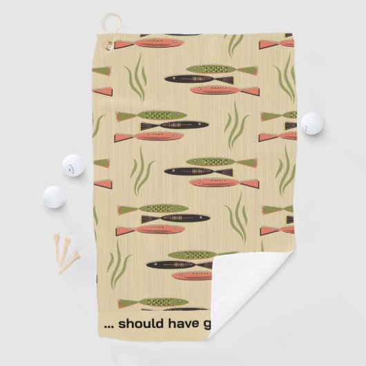 Midden-eeuwse moderne vis golfhanddoek (Insitu)