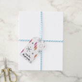 Midden-eeuwse moderne winter cadeaulabel (Met Touw)