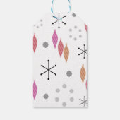 Midden-eeuwse moderne winter cadeaulabel (Achterkant)