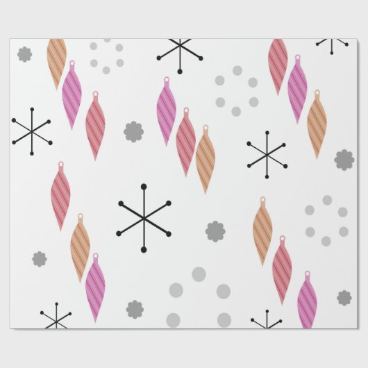 Midden-eeuwse moderne winter cadeaupapier (Vlak)