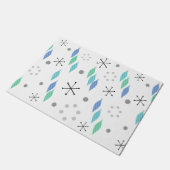 Midden-eeuwse moderne winter groen deurmat (Schuin)