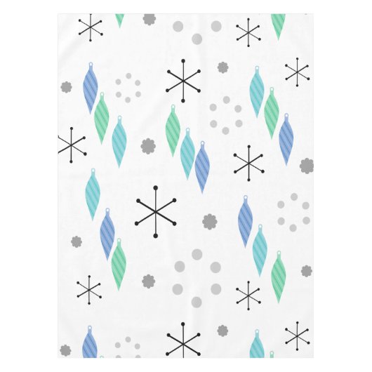 Midden-eeuwse moderne winter groen tafelkleed (Voorkant)