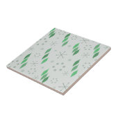 Midden-eeuwse moderne winter groen tegeltje (Zijkant)