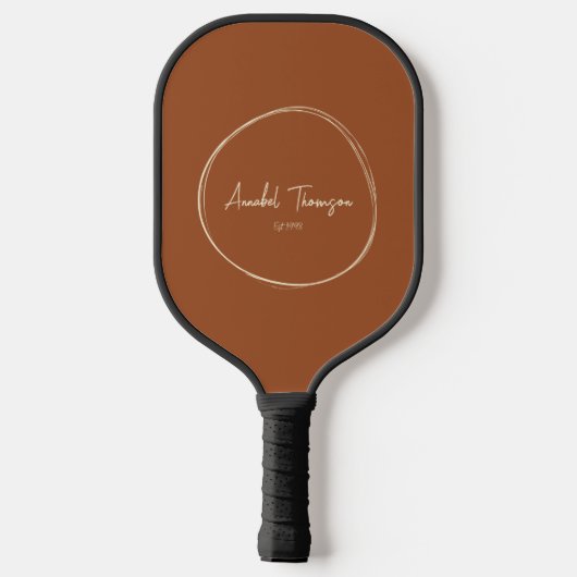 Midden-eeuwse moderne woestijnzon | Scriptnaam Pickleball Paddle (Achterkant)
