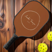 Midden-eeuwse moderne woestijnzon | Scriptnaam Pickleball Paddle
