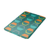 Midden-eeuwse moderne zeshoeken Blauwgroen Badmat (Gekanteld)