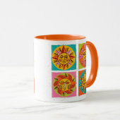 Midden-eeuwse moderne zon staat voor Mok (Voorkant rechts)