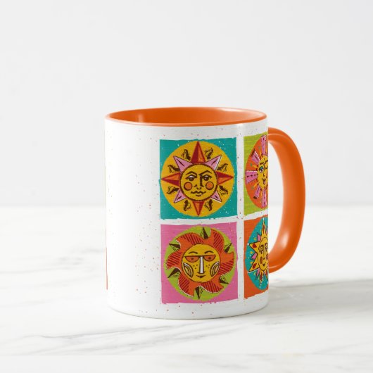 Midden-eeuwse moderne zon staat voor Mok (Voorkant rechts)