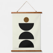 Midden-eeuwse moderne zwarte hedendaagse Abstracte Hangend Wandkleed (Voorkant)