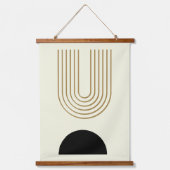 Midden-eeuwse moderne zwarte hedendaagse Abstracte Hangend Wandkleed (Voorkant 2)