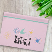 Midden-eeuwse moderne zwarte katten atoomkat van 5 theedoek