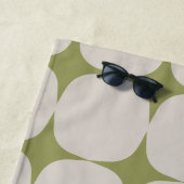 Midden-eeuwse modus in Olive Green Strandlaken (In situ)