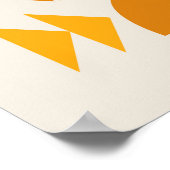 Midden-eeuwse mosterd geel geometrische kunst aan poster (Hoek)