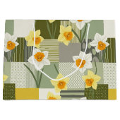Midden-eeuwse narcis bloempatroon groot cadeauzakje (Voorkant)
