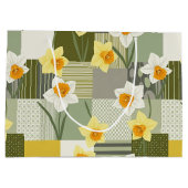 Midden-eeuwse narcis bloempatroon groot cadeauzakje (Achterkant)