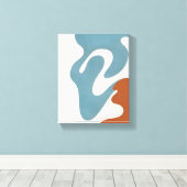 Midden-Eeuwse Organische Abstract | Zonsondergang  Canvas Afdruk (Insitu (Houten vloer))