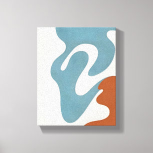 Midden-Eeuwse Organische Abstract Zonsondergang Canvas Afdruk