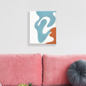 Midden-Eeuwse Organische Abstract | Zonsondergang  Canvas Afdruk (Insitu (Woonkamer))