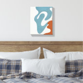 Midden-Eeuwse Organische Abstract | Zonsondergang  Canvas Afdruk (Insitu (Slaapkamer))